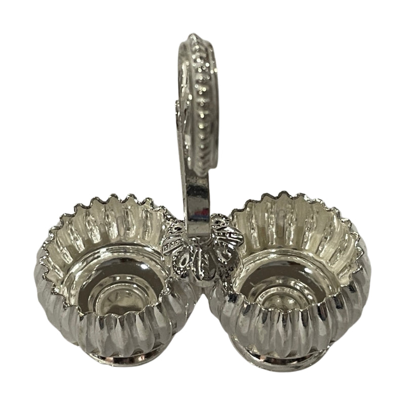 925 Sterling Silver Kumkum / Puja two bowl set  - Style