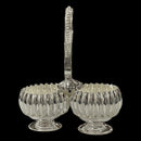 925 Sterling Silver 2.0x1.0 inch Kumkum / Puja two bowl set  - 2.0x1.0x2 Style