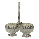 925 Sterling Silver 2.0x1.0 inch Kumkum / Puja two bowl set  - 2.0x1.0x2 Style