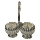 925 Sterling Silver 2.0x1.0 inch Kumkum / Puja two bowl set  - 2.0x1.0x2 Style