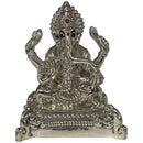 999 Pure Silver 3.0-inch Ganesh & Lakshmi / Laxmi Idol / Statue / Murti (Figurine