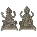 999 Pure Silver 3.0-inch Ganesh & Lakshmi / Laxmi Idol / Statue / Murti (Figurine