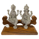 999 Pure Silver Ganesh & Lakshmi / Laxmi Idol / Statue / Murti (Figurine