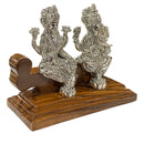 999 Pure Silver Ganesh & Lakshmi / Laxmi Idol / Statue / Murti (Figurine