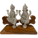 999 Pure Silver Ganesh & Lakshmi / Laxmi Idol / Statue / Murti (Figurine