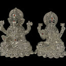 999 Pure Silver 3.0-inch BIG Ganesh & Lakshmi / Laxmi Idol / Statue / Murti (Figurine