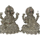 999 Pure Silver 3.0-inch BIG Ganesh & Lakshmi / Laxmi Idol / Statue / Murti (Figurine