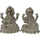 999 Pure Silver 3.0-inch BIG Ganesh & Lakshmi / Laxmi Idol / Statue / Murti (Figurine