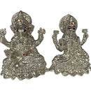 999 Pure Silver 3.0-inch BIG Ganesh & Lakshmi / Laxmi Idol / Statue / Murti (Figurine