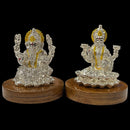 999 Pure Silver Ganesh & Lakshmi / Laxmi Idol / Statue / Murti (Figurine