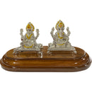999 Pure Silver Ganesh & Lakshmi / Laxmi Idol / Statue / Murti (Figurine