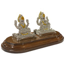 999 Pure Silver Ganesh & Lakshmi / Laxmi Idol / Statue / Murti (Figurine