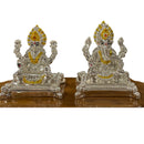 999 Pure Silver Ganesh & Lakshmi / Laxmi Idol / Statue / Murti (Figurine
