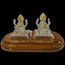 999 Pure Silver Ganesh & Lakshmi / Laxmi Idol / Statue / Murti (Figurine