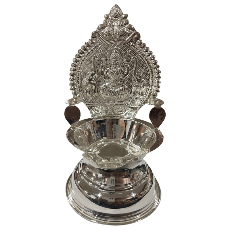 925 Sterling Silver Hallmarked BIG 6.0 Inch Lakshmi / Kamakshi Deepak (Diya) Pair