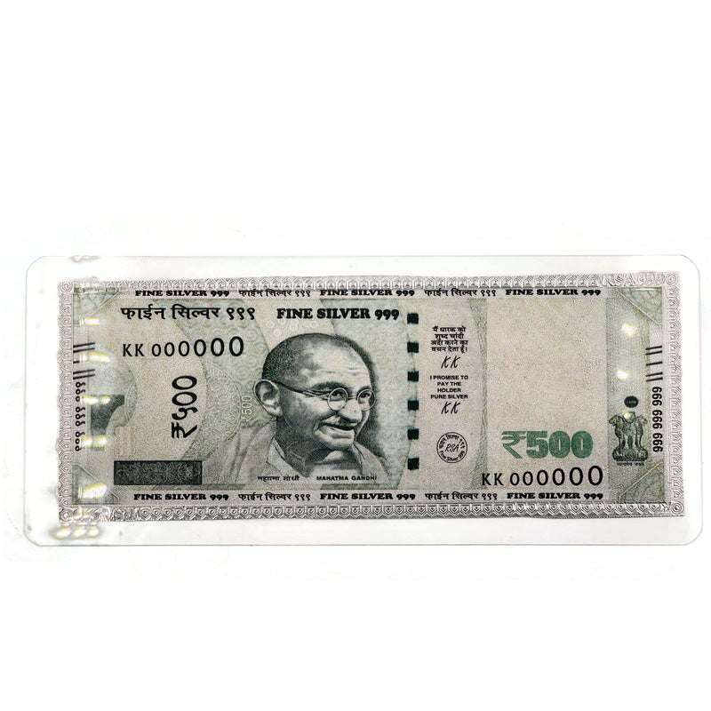 999 Pure Silver Five Gram RS500+RS1 Set Indian Rupee Replica