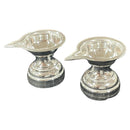 925 Sterling Silver One Star Hallmarked Diya (Kundulu / Vilakku) Pair