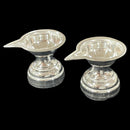 925 Sterling Silver One Star Hallmarked Diya (Kundulu / Vilakku) Pair
