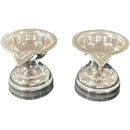 925 Sterling Silver One Star Hallmarked Diya (Kundulu / Vilakku) Pair