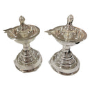925 Sterling Silver Hallmarked BIG One Star / Kerala Samai (Diya) Set / Kuthu Vilakku Pair