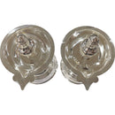 925 Sterling Silver Hallmarked BIG One Star / Kerala Samai (Diya) Set / Kuthu Vilakku Pair