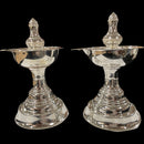 925 Sterling Silver Hallmarked BIG One Star / Kerala Samai (Diya) Set / Kuthu Vilakku Pair