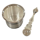 999 Pure Silver Hallmarked 80ml Capacity Holy Puja PanchPatra with Achmani Set - Set