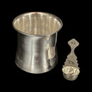 925 Sterling Silver Hallmarked Puja PanchPatra / Channa Mitra Set - Set