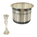 999 Pure Silver Hallmarked 140ml Capacity Holy Puja PanchPatra with Achmani Set - Set