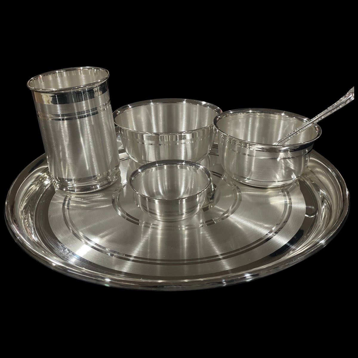 999 Pure Silver 11.0 Inch Hallmarked Light Weight Western Plate Dinner