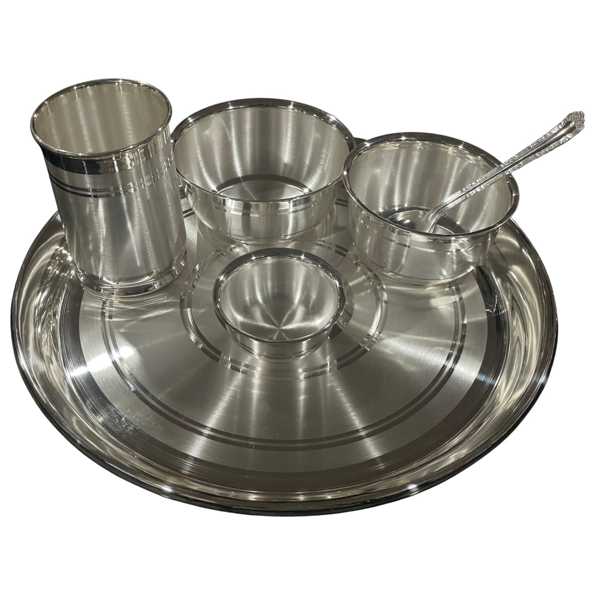 999 Pure Silver 11.0 Inch Hallmarked Light Weight Western Plate Dinner