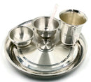 999 Pure Silver 9.0 Inch Hallmarked Light Weight Western Plate Youth Dinner Set - Set