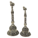 925 Sterling Silver Hallmarked Antique Style Nandi Handle Puja Bell