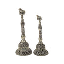 925 Sterling Silver Hallmarked Antique Style Nandi Handle Puja Bell