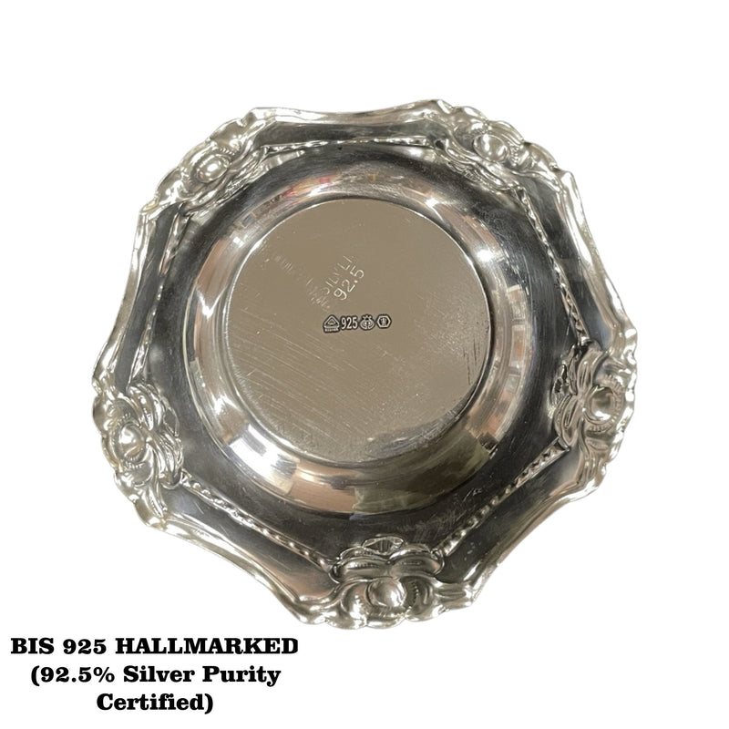 925 Sterling Silver Hallmarked Designer Puja Bowl - Style