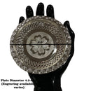 925 Sterling Silver Hallmarked Designer SMALL Puja Plate - Style