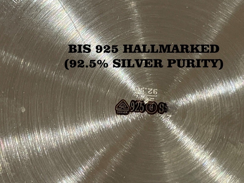 925 Sterling Silver Hallmarked Designer BIG Puja Plate - Style