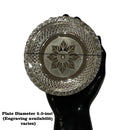 925 Sterling Silver Hallmarked Designer SMALL Puja Plate - Style