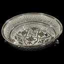 925 Sterling Silver Designer Hallmarked Puja Plate with Elephant Stand - Style