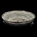 925 Sterling Silver Designer Hallmarked Puja Plate with Elephant Stand - Style