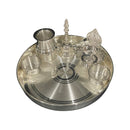 925 Sterling Silver Certified / Hallmarked 6.0-inch Puja Set - 6.0" Set