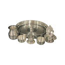 925 Sterling Silver Certified / Hallmarked 6.0-inch Puja Set - 6.0" Set