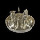925 Sterling Silver Certified / Hallmarked 6.0-inch Puja Set - 6.0" Set