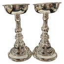 925 Sterling Silver Hallmarked Round Samai / Kuthu Vilakku Pair