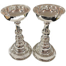 925 Sterling Silver Hallmarked Round Samai / Kuthu Vilakku Pair