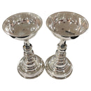 925 Sterling Silver Hallmarked Round Samai / Kuthu Vilakku Pair