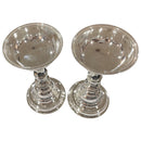 925 Sterling Silver Hallmarked Round Samai / Kuthu Vilakku Pair