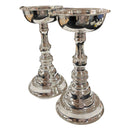 925 Sterling Silver Hallmarked Round Samai / Kuthu Vilakku Pair