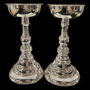 925 Sterling Silver Hallmarked Round Samai / Kuthu Vilakku Pair