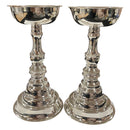 925 Sterling Silver Hallmarked Round Samai / Kuthu Vilakku Pair